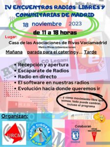 IV ENCUENTRO RADIOS LIBRES Y COMUNITARIAS DE MADRID